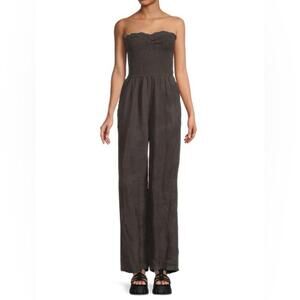 Faherty Charcoal Wide Leg Jumpsuit